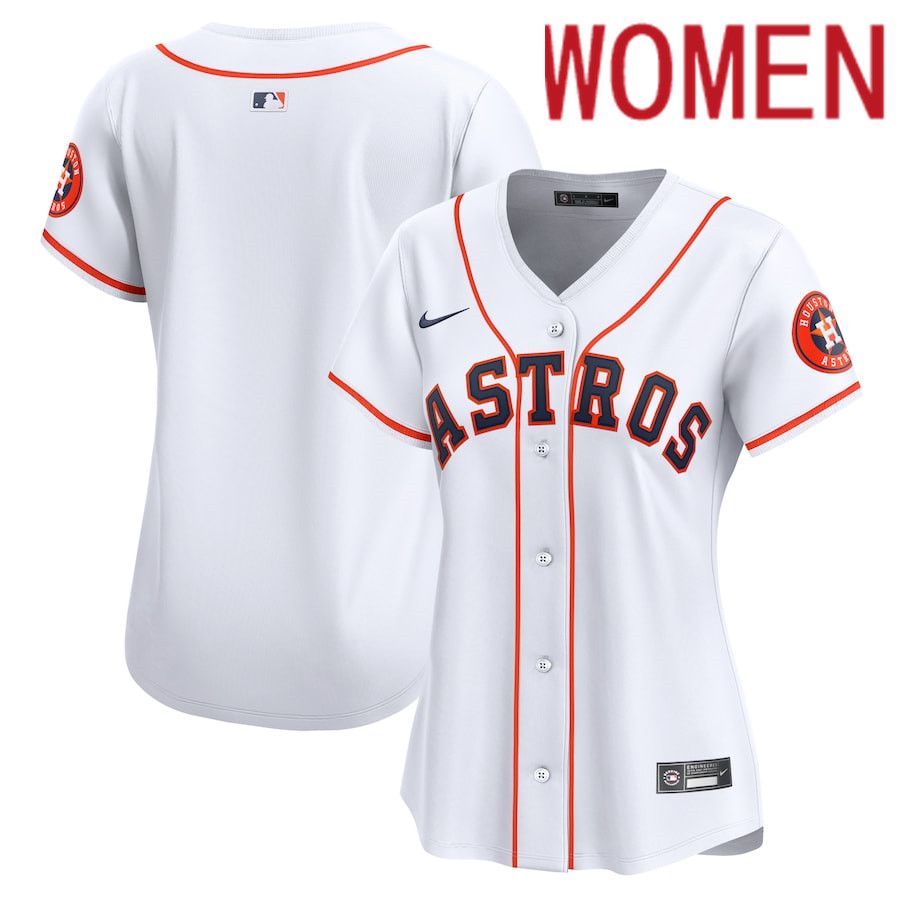 Women Houston Astros Nike White Home Limited MLB Jersey